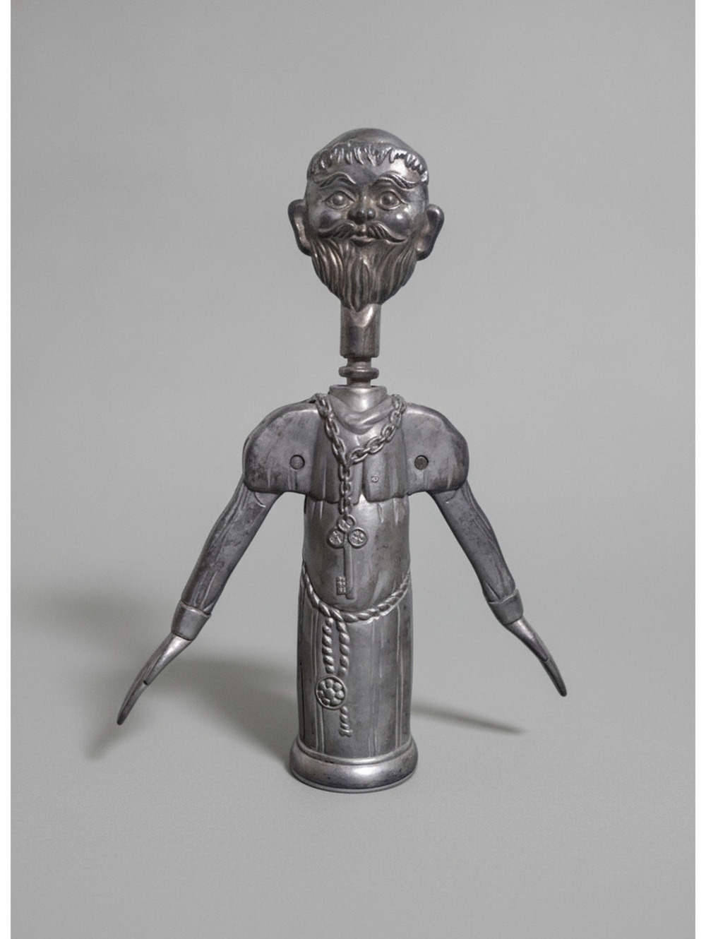 Vintage Silver Plated Monk Cellar Master Winged Corkscrew Wine Opener